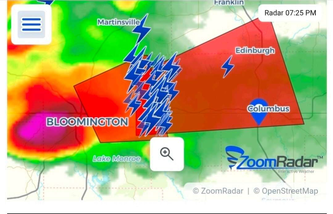 Weather alert map and tornado warning interface
